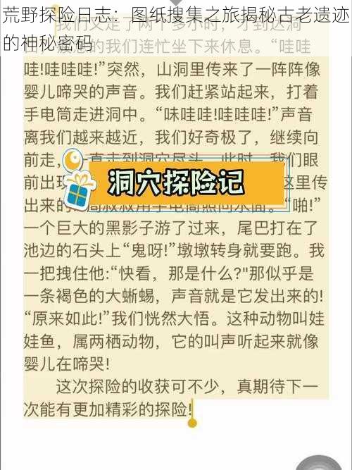 荒野探险日志:图纸搜集之旅揭秘古老遗迹的神秘密码