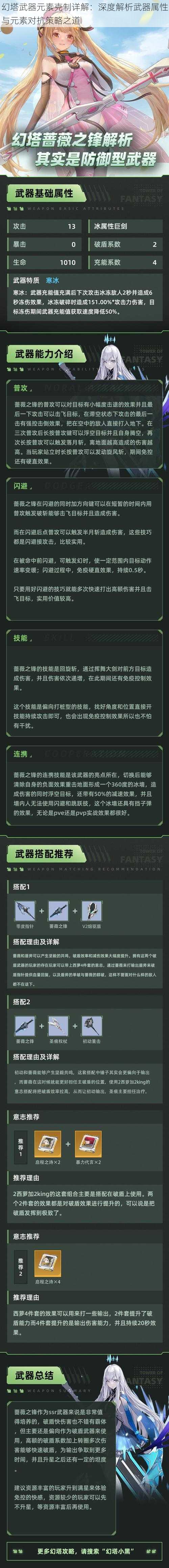幻塔武器元素克制详解:深度解析武器属性与元素对抗策略之道