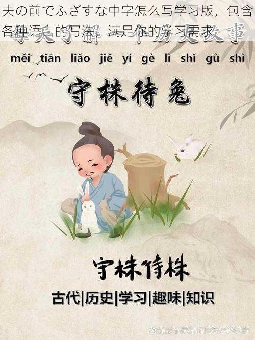 夫の前でふざすな中字怎么写学习版,包含各种语言的写法,满足你的学习需求