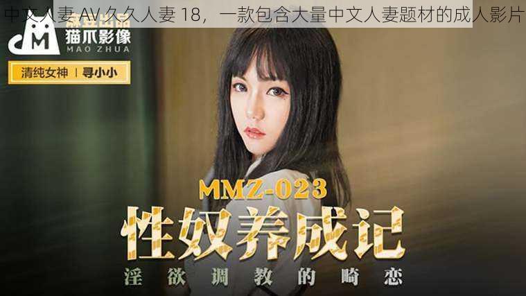 中文人妻 AV 久久人妻 18,一款包含大量中文人妻题材的成人影片