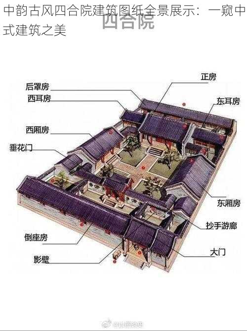 中韵古风四合院建筑图纸全景展示:一窥中式建筑之美