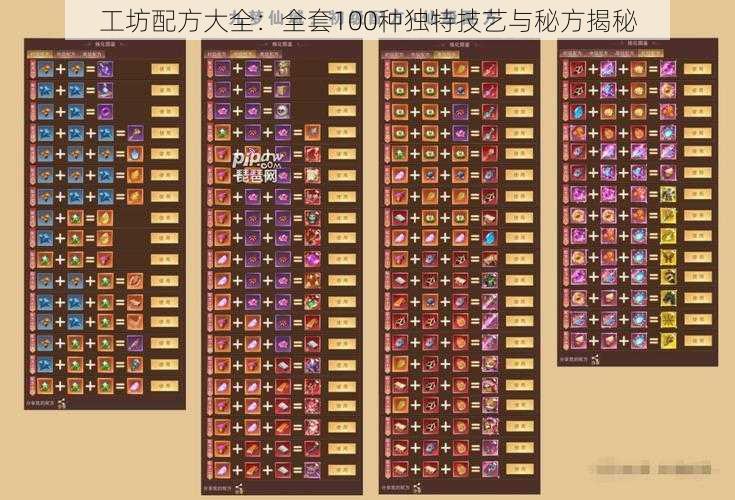 工坊配方大全:全套100种独特技艺与秘方揭秘