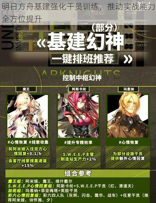 明日方舟基建强化干员训练,推动实战能力全方位提升