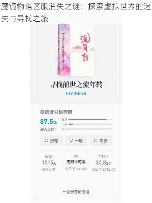 魔镜物语区服消失之谜:探索虚拟世界的迷失与寻找之旅