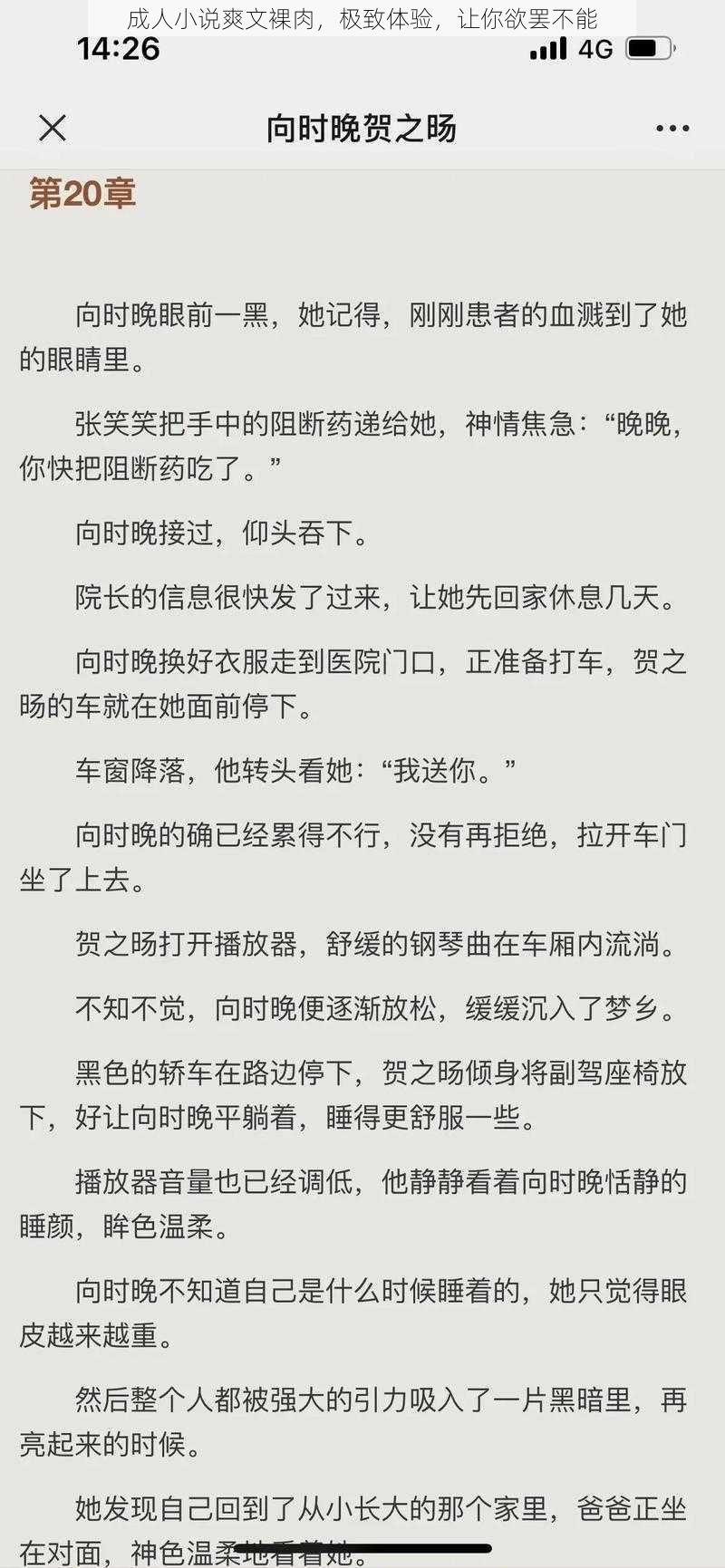成人小说爽文裸肉,极致体验,让你欲罢不能