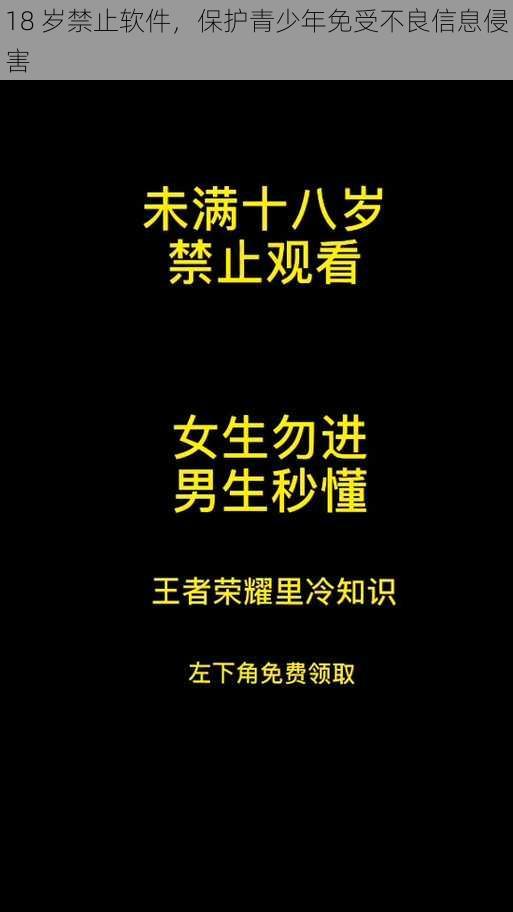 18 岁禁止软件,保护青少年免受不良信息侵害