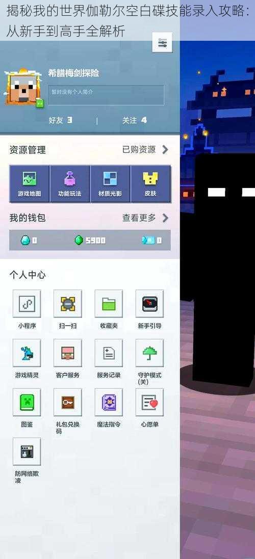 揭秘我的世界伽勒尔空白碟技能录入攻略:从新手到高手全解析