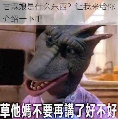 甘霖娘是什么东西?让我来给你介绍一下吧