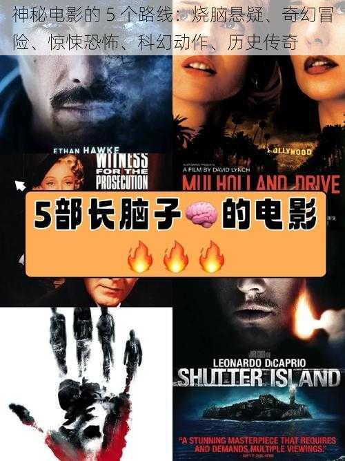 神秘电影的 5 个路线:烧脑悬疑、奇幻冒险、惊悚恐怖、科幻动作、历史传奇