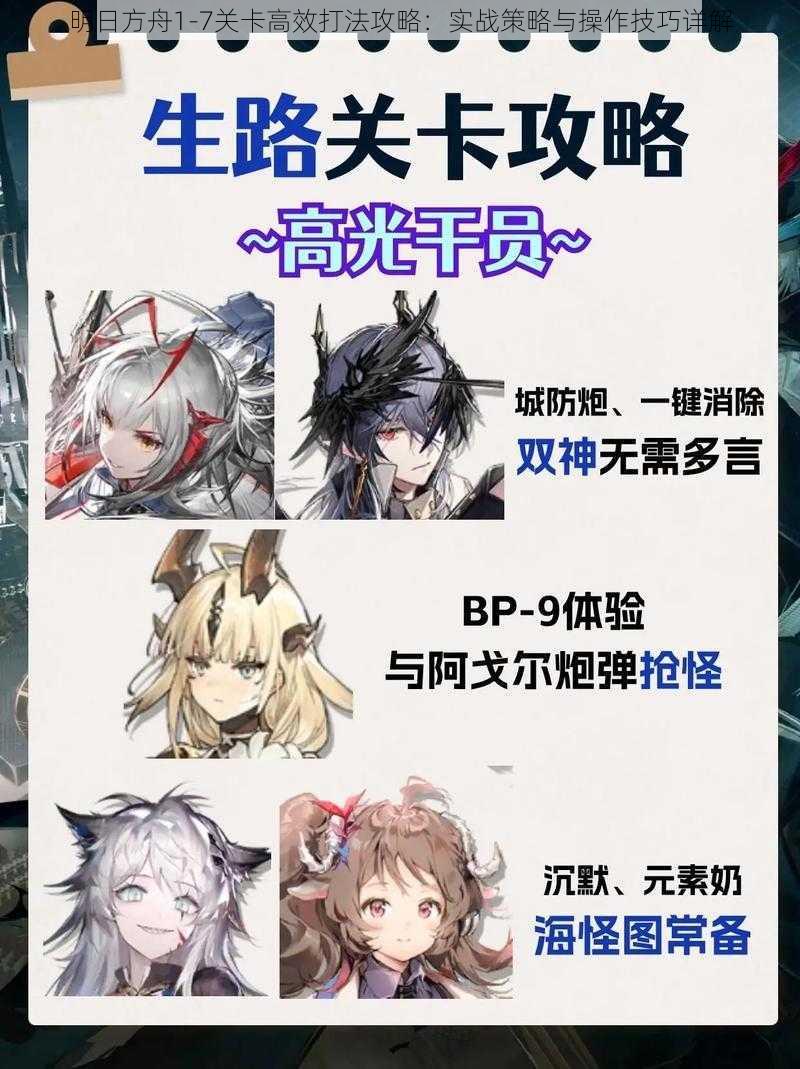 明日方舟1-7关卡高效打法攻略:实战策略与操作技巧详解