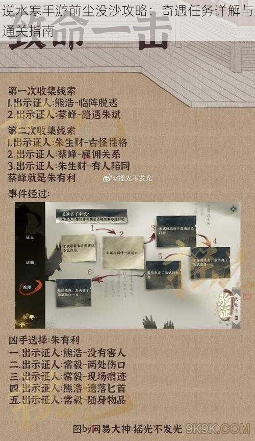 逆水寒手游前尘没沙攻略:奇遇任务详解与通关指南