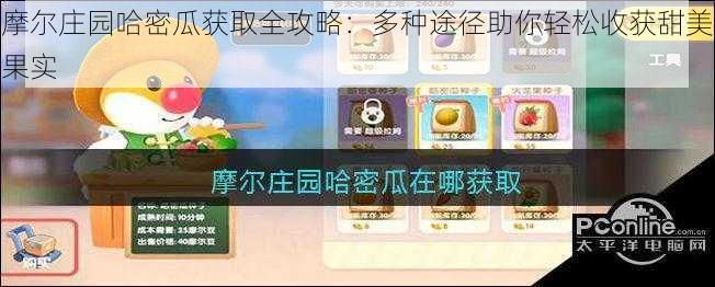 摩尔庄园哈密瓜获取全攻略:多种途径助你轻松收获甜美果实