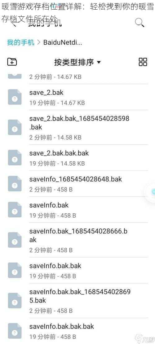 暖雪游戏存档位置详解:轻松找到你的暖雪存档文件所在处