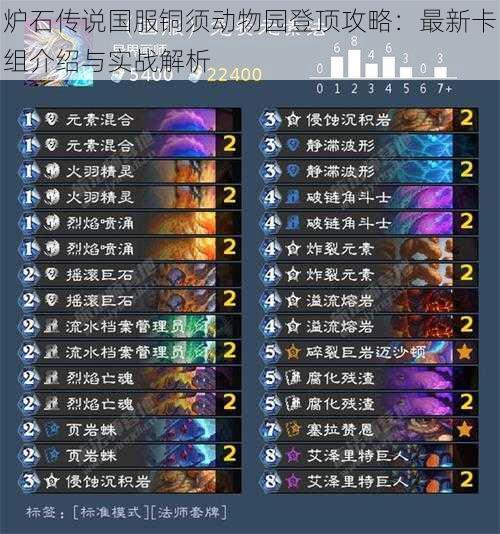 炉石传说国服铜须动物园登顶攻略:最新卡组介绍与实战解析