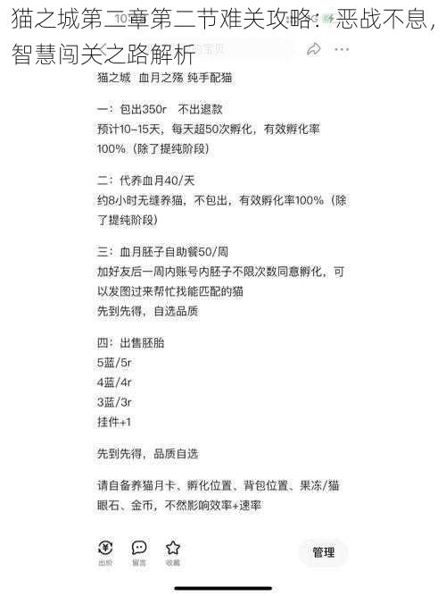 猫之城第二章第二节难关攻略:恶战不息,智慧闯关之路解析