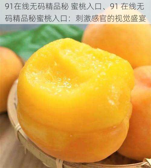 91在线无码精品秘 蜜桃入口、91 在线无码精品秘蜜桃入口:刺激感官的视觉盛宴