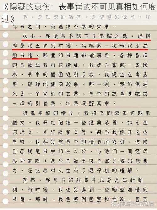 《隐藏的哀伤:丧事铺的不可见真相如何度过》