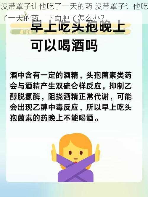 没带罩子让他吃了一天的药 没带罩子让他吃了一天的药,下面肿了怎么办?