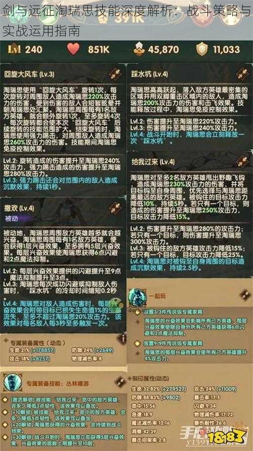 剑与远征淘瑞思技能深度解析:战斗策略与实战运用指南