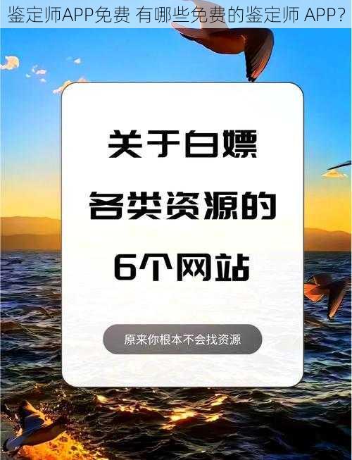 鉴定师APP免费 有哪些免费的鉴定师 APP?