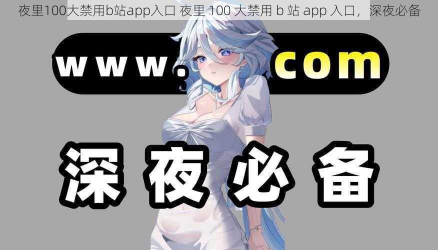 夜里100大禁用b站app入口 夜里 100 大禁用 b 站 app 入口,深夜必备