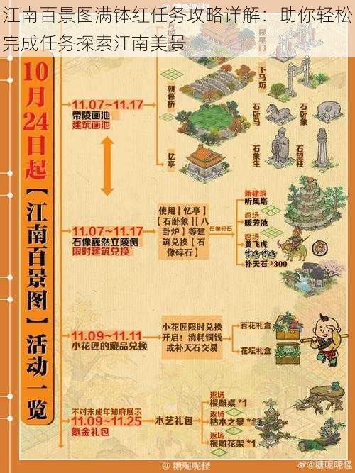 江南百景图满钵红任务攻略详解:助你轻松完成任务探索江南美景