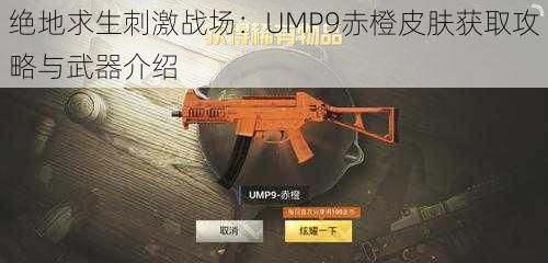 绝地求生刺激战场:UMP9赤橙皮肤获取攻略与武器介绍