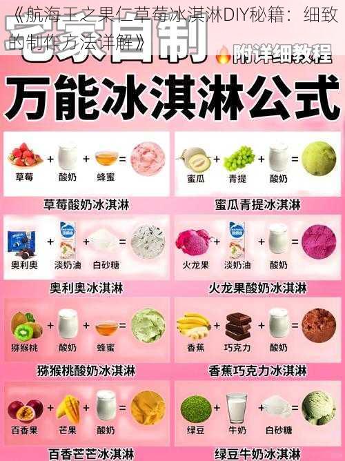 《航海王之果仁草莓冰淇淋DIY秘籍:细致的制作方法详解》