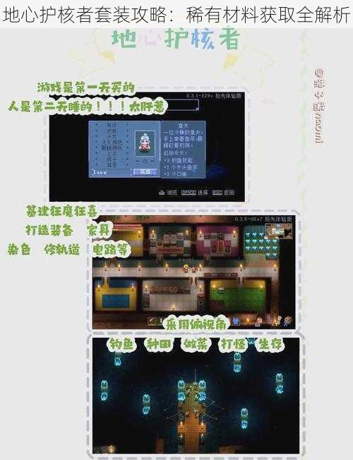 地心护核者套装攻略:稀有材料获取全解析