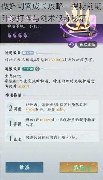 傲娇剑客成长攻略：揭秘前期升级打怪与剑术修炼秘籍