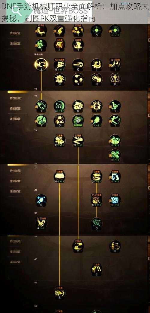 DNF手游机械师职业全面解析:加点攻略大揭秘,刷图PK双重强化指南