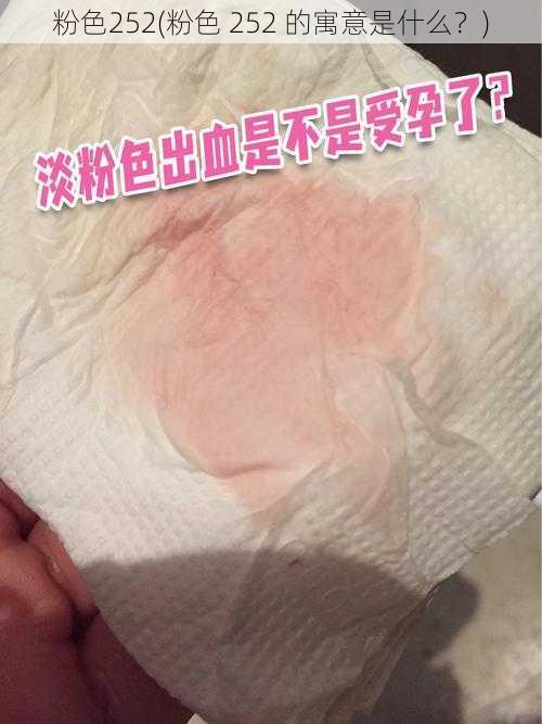 粉色252(粉色 252 的寓意是什么?)