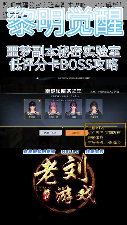 黎明觉醒秘密实验室副本攻略:实战解析与通关指南