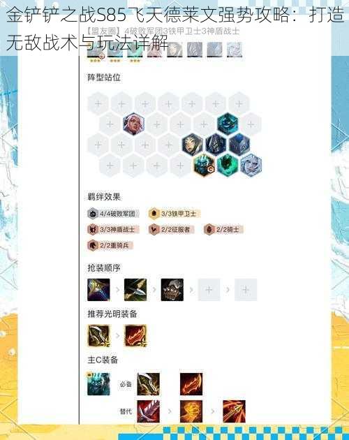金铲铲之战S85飞天德莱文强势攻略：打造无敌战术与玩法详解