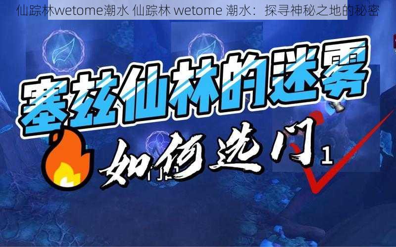 仙踪林wetome潮水 仙踪林 wetome 潮水：探寻神秘之地的秘密