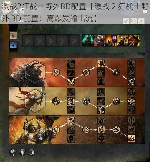 激战2狂战士野外BD配置【激战 2 狂战士野外 BD 配置:高爆发输出流】