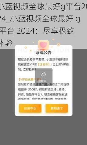 小蓝视频全球最好g平台2024_小蓝视频全球最好 g 平台 2024：尽享极致体验