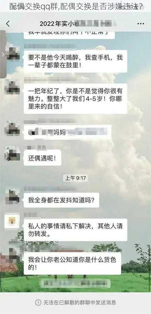 配偶交换qq群,配偶交换是否涉嫌违法?
