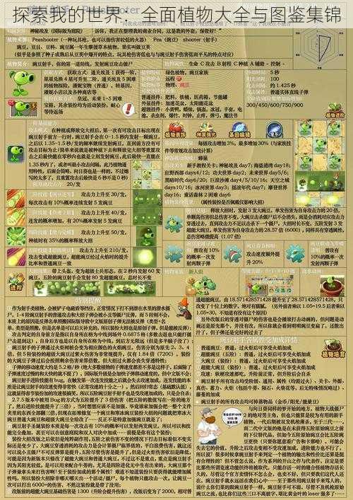 探索我的世界:全面植物大全与图鉴集锦