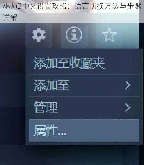巫师3中文设置攻略:语言切换方法与步骤详解