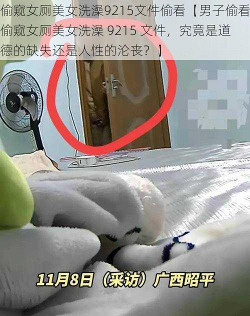 偷窥女厕美女洗澡9215文件偷看【男子偷看偷窥女厕美女洗澡 9215 文件,究竟是道德的缺失还是人性的沦丧?】