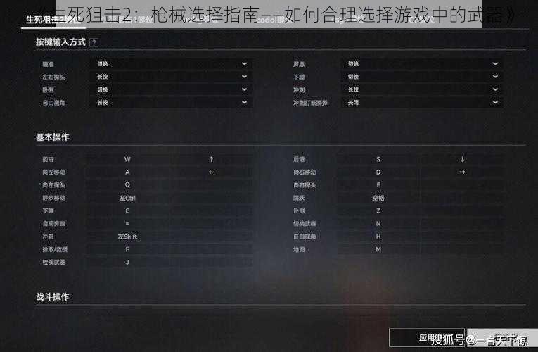 《生死狙击2：枪械选择指南——如何合理选择游戏中的武器》