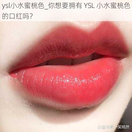 ysl小水蜜桃色_你想要拥有 YSL 小水蜜桃色的口红吗？