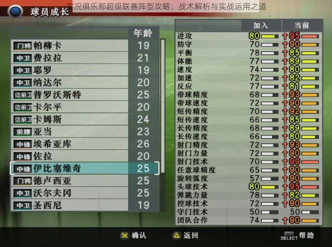实况俱乐部超级联赛阵型攻略：战术解析与实战运用之道