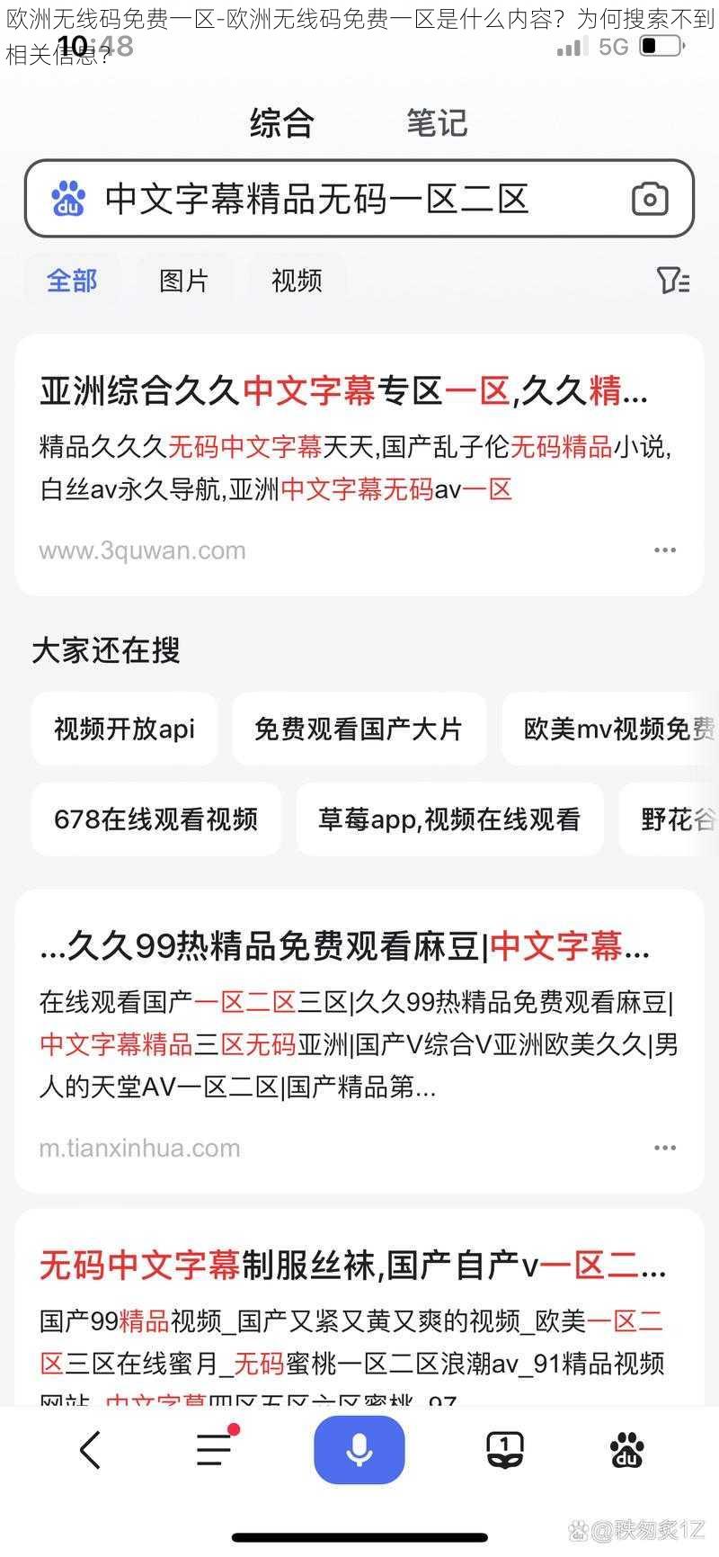 欧洲无线码免费一区-欧洲无线码免费一区是什么内容？为何搜索不到相关信息？