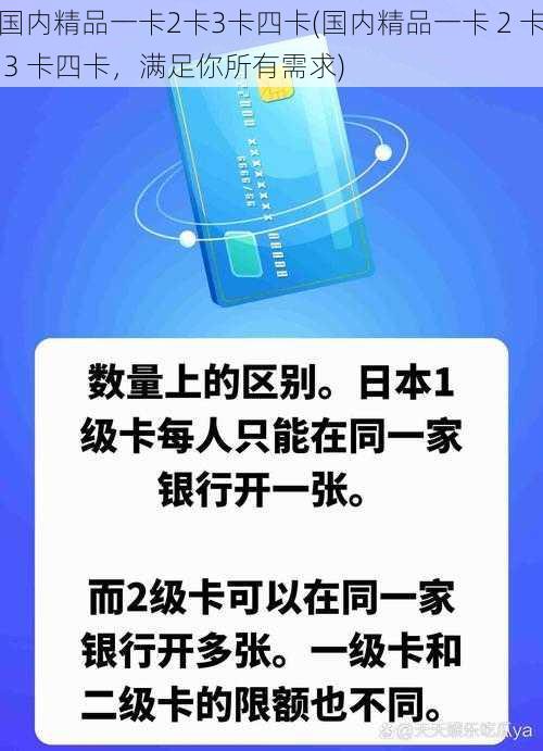 国内精品一卡2卡3卡四卡(国内精品一卡 2 卡 3 卡四卡，满足你所有需求)