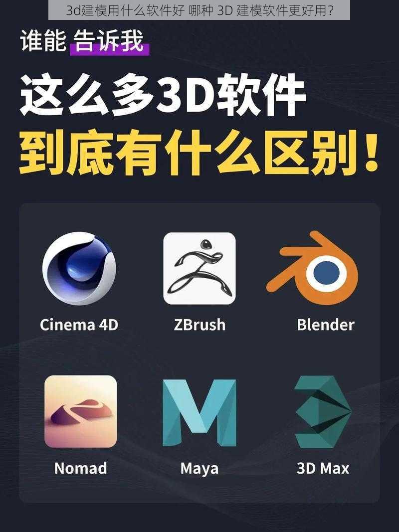 3d建模用什么软件好 哪种 3D 建模软件更好用？