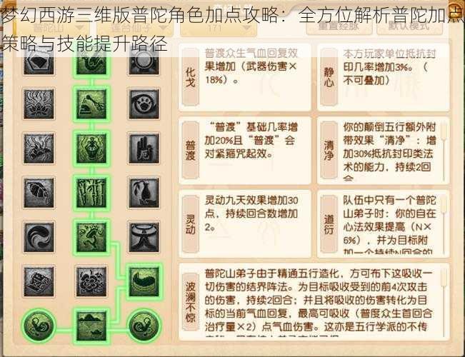 梦幻西游三维版普陀角色加点攻略：全方位解析普陀加点策略与技能提升路径