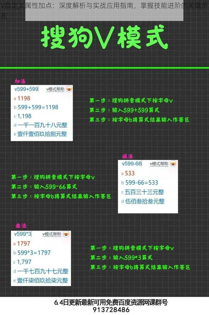 V自定义属性加点：深度解析与实战应用指南，掌握技能进阶的关键所在