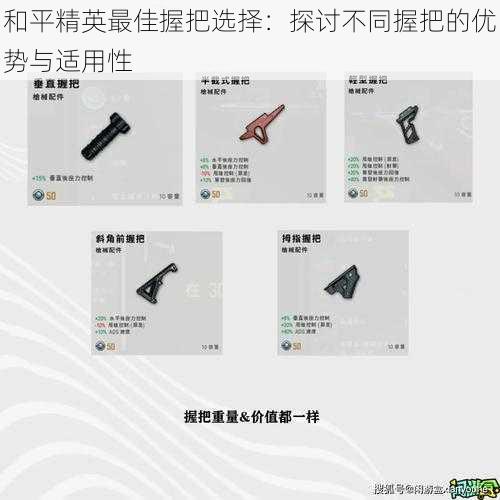 和平精英最佳握把选择:探讨不同握把的优势与适用性